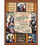 Personalized To My Girlfriend Sally I Love You Forever Always Complete Make Me Better Person Jack Halloween Skellington Fleece Blanket