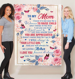 Personalized Custom Name To My Mom I Love You Mothers Day Gift Ideas Rose From Daughter Blanket