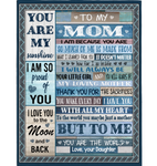 Personalized To My Mom I Love You My Sunshine World Mothers Day Gift Ideas From Daughter Wooden Fleece Blanket