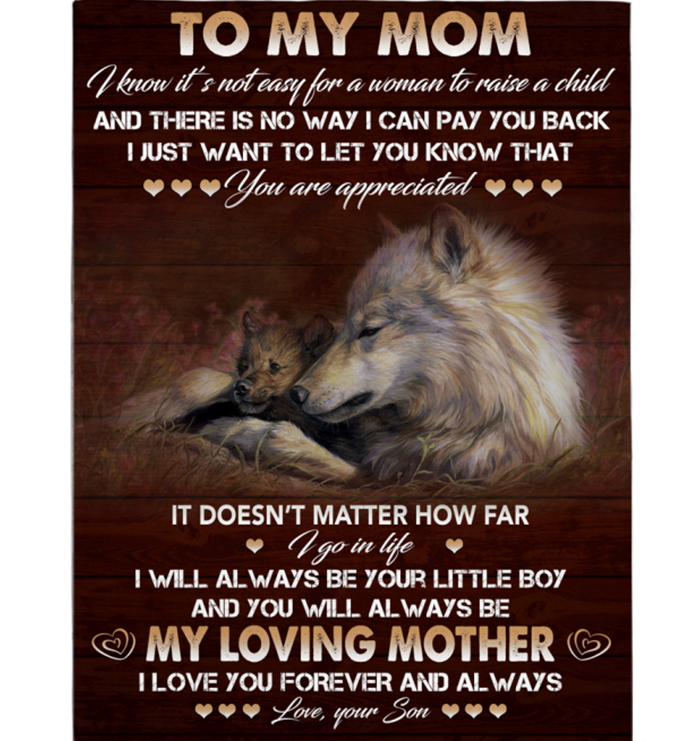 Personalized To My Mom Wolf Lovely Blanket From Son To My Mom You Are The Greatest  Mom On Earth Wolf Blanket G… in 2023