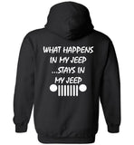 What Happens In My Jeep Stays In My Jeep Back Gift T Shirt