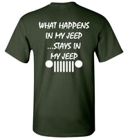 What Happens In My Jeep Stays In My Jeep Back Gift T Shirt