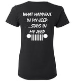 What Happens In My Jeep Stays In My Jeep Back Gift T Shirt