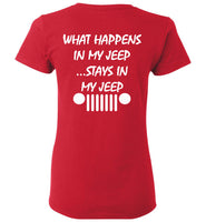 What Happens In My Jeep Stays In My Jeep Gift T Shirt 1