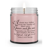 A Limb Has Fallen From The Family Tree Loss Sympathy Memorial Candle