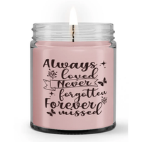 Always Loved Never Forgotten Forever Missed Loss Sympathy Condolence Candle