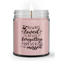 Always Loved Never Forgotten Forever Missed Loss Sympathy Memorial Condolence Candle