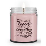 Always Loved Never Forgotten Forever Missed Loss Sympathy Memorial Condolence Candle