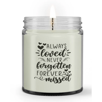 Always Loved Never Forgotten Forever Missed Loss Sympathy Memorial Condolence Candle