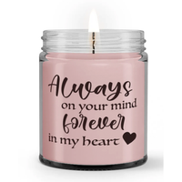 Always on My Mind Forever in My Heart Sympathy Memorial Candle