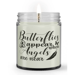 Butterflies Appear When Angels Are Near Loss Memorial Condolence Candle