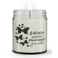 Butterflies Appear When Angels Are Near Loss Sympathy Condolence Candle