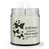 Butterflies Appear When Angels Are Near Loss Sympathy Condolence Candle