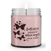 Butterflies Appear When Angels Are Near Loss Sympathy Condolence Candle