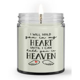 I Will Hold You in My Heart Loss Condolences Sympathy Candle