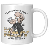 I Yam What I Yam US Navy Popeye And Proud Sailor White Coffee Mugs