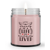 In Memory of a Life so Beautiful Sympathy Condolence Memorial Candle