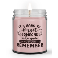 It's Hard to Forget Some Who Gave So Much to Remember Loss Memorial Sympathy Condolence Candle