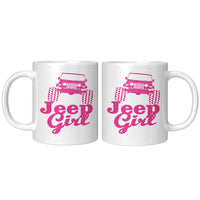 Official Jeep Girl Lover White Coffee Mugs