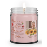 Personalized Custom Photo Name Some Who Bring Great Light Remains Loss Sympathy Memorial Condolence Candle