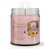 Personalized Custom Photo Name Someone We Love Is In Heaven At Home Loss Sympathy Memorial Condolence Candle