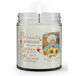 Personalized Custom Photo Name Someone We Love Is In Heaven At Home Loss Sympathy Memorial Condolence Candle