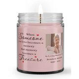 Personalized Custom Photo Name When Someone Becomes Memory Treasure Loss Of Mom Grandma Sympathy Condolence Candle