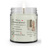 Personalized Custom Photo Name When Someone Becomes Memory Treasure Loss Of Mom Grandma Sympathy Condolence Candle