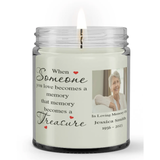 Personalized Custom Photo Name When Someone Becomes Memory Treasure Loss Of Mom Grandma Sympathy Condolence Candle