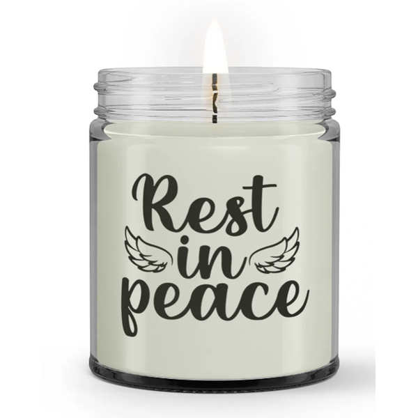 Rest In Peace Loss Sympathy Memorial Condolence Candle