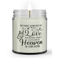 Someone We Love There is A Little Bit of Heaven in Our Home Words of Sympathy Loss Condolence Candle