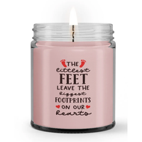 The Biggest Footprints on Our Heart Loss Memorial Sympathy Condolence Candle