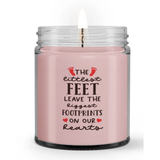 The Biggest Footprints on Our Heart Loss Memorial Sympathy Condolence Candle