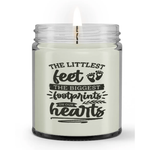 The Littlest Feet Leave The Biggest Footprints On Our Hearts Loss Baby Memorial Sympathy Condolence Candle