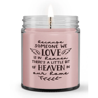 There's a Little Bit Heaven in Our Home Loss Condolence Sympathy Memorial Candle