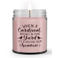 When Cardinal Appears In Your Yard Visitor From Heaven Memorial Sympathy Condolence Candle