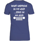 What happens in my jeep stays in my jeep tee shirt copy