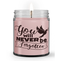 You Will Never Be Forgotten Sympathy Memorial Condolence Candle