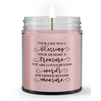 Your Life Was A Blessing Your Memory A Treasure Loss Sympathy Condolence Candle