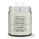 Your Life Was A Blessing Your Memory A Treasure Loss Sympathy Condolence Candle