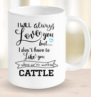 I will always love you but I don’t have to like you white coffee mugs