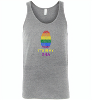LGBT Fingerprint It's in my DNA rainbow gay pride - Canvas Unisex Tank
