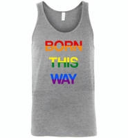 LGBT Born this way rainbow gay pride - Canvas Unisex Tank