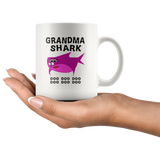 Grandma shark doo doo doo, mother's day white gift coffee mug