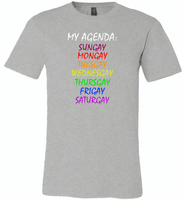 My agenda sungay mongay tuesgay wednesgay thursgay frigay saturgay lgbt gay pride - Canvas Unisex USA Shirt