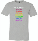My agenda sungay mongay tuesgay wednesgay thursgay frigay saturgay lgbt gay pride - Canvas Unisex USA Shirt