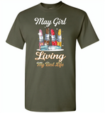 May girl living my best life lipstick birthday - Gildan Short Sleeve T-Shirt