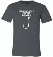 Hook I fish so I don't choke people - Canvas Unisex USA Shirt