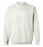 Hook I fish so I don't choke people - Gildan Crewneck Sweatshirt