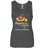 Happines is listening to your dog snoring - Womens Jersey Tank